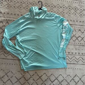 Columbia  hooded long Sleeve Shirt Mens XXL Blue